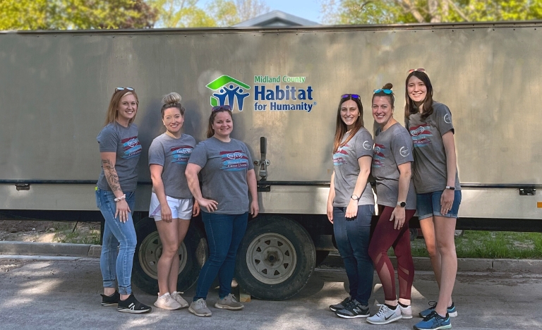 Members First team volunteeting at Habitat for Humanity Event